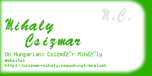 mihaly csizmar business card